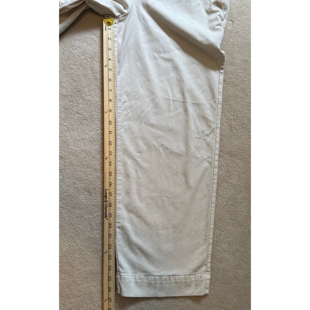 bella dahl Saige Wide Leg Crop-Capri Khaki Pants Size 28 - Picture 8 of 11